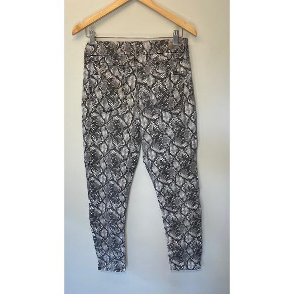 Seven7 Snakeskin Print Stretch 10 Skinny Jeans Grey Black White Denim Indie Rock - Picture 2 of 9